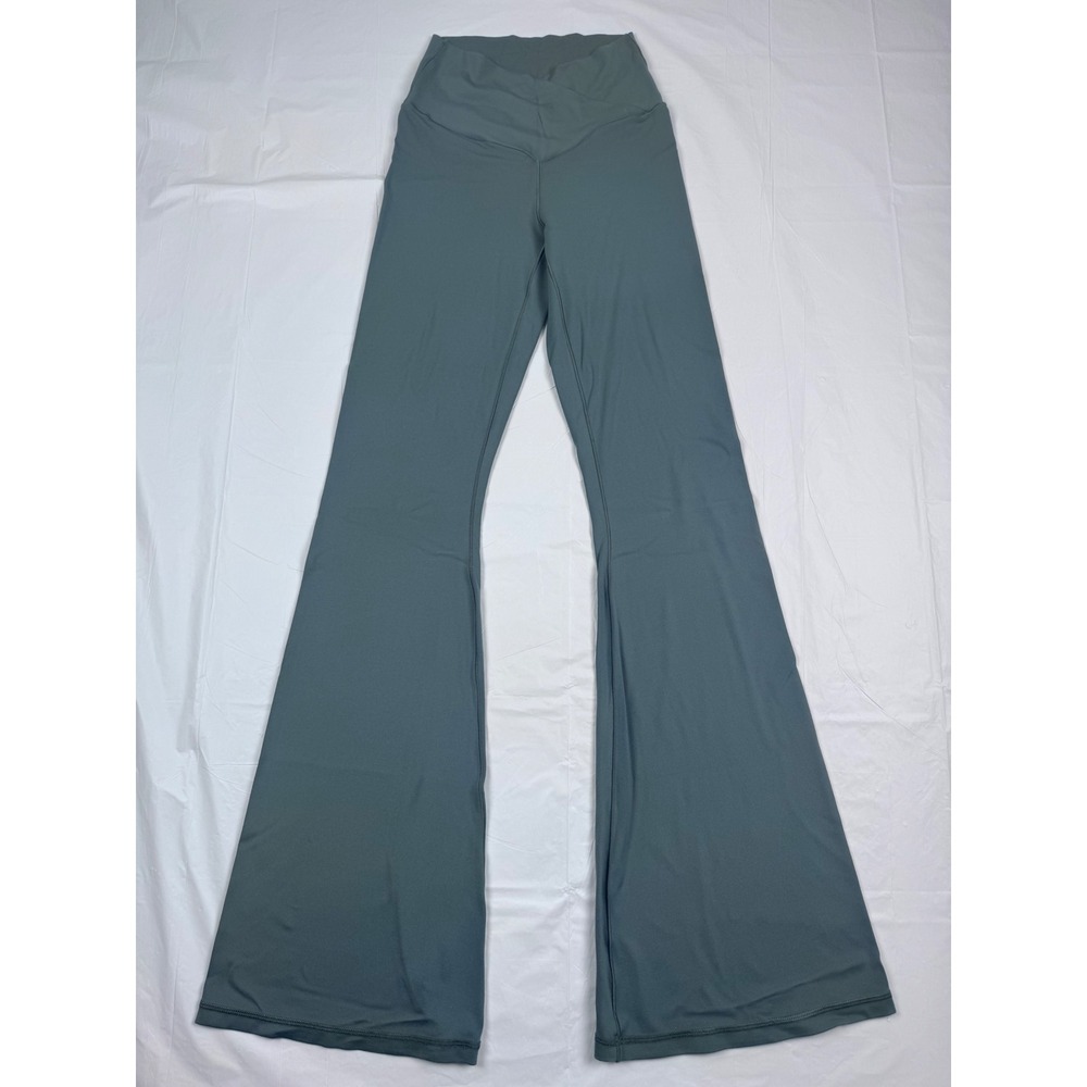 OFFLINE by Aerie High Rise Flare Leggings Green Womens Medium Athleisure Yoga